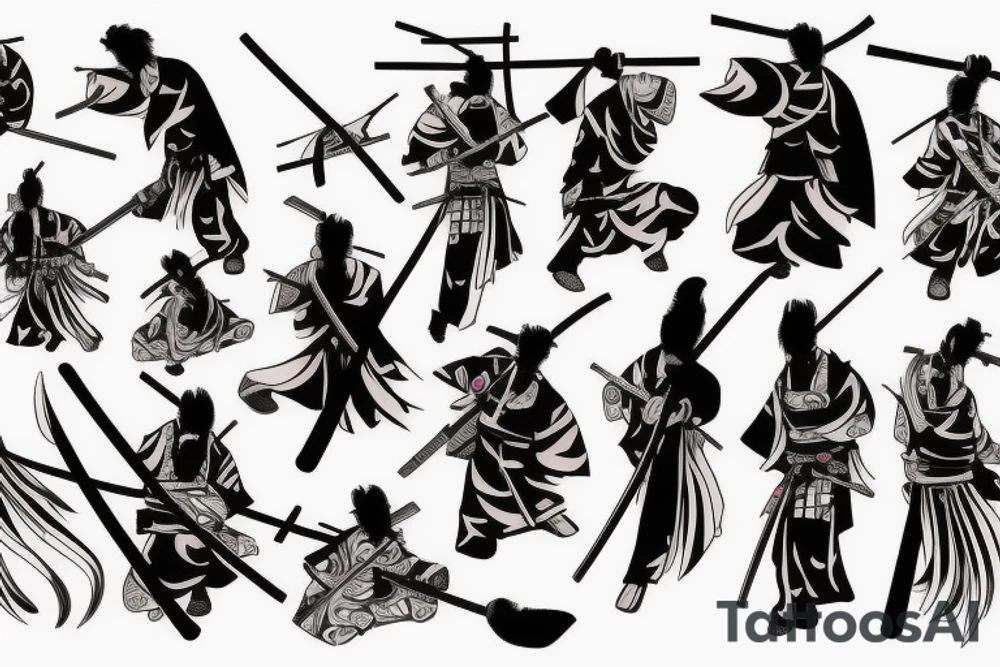 samurai with katana tattoo idea