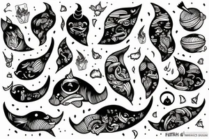 A mystic narwhal tattoo idea