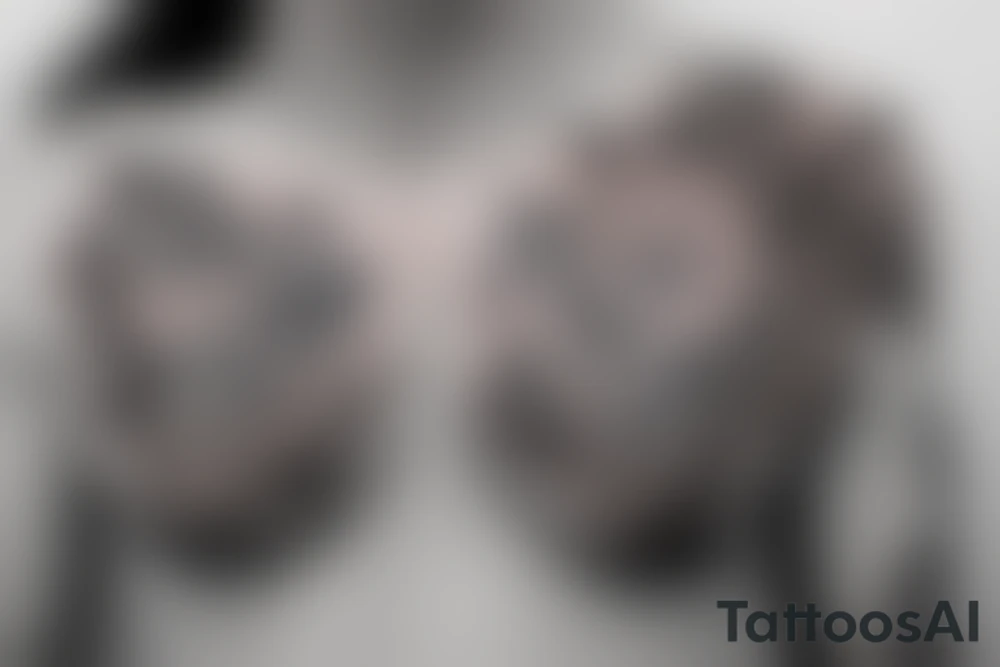 Flowers on chest tattoo idea