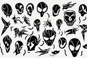 a minimal and modern ghost tattoo idea