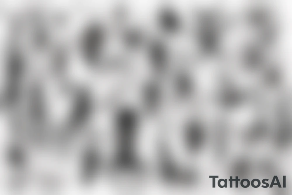 a minimal and modern ghost tattoo idea
