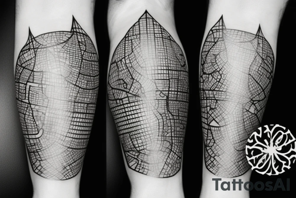 Iran map tattoo idea