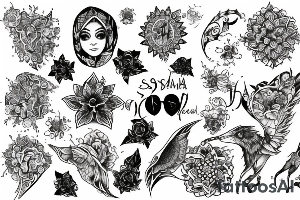The design of S Zainab tattoo idea