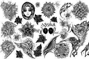 The design of S Zainab tattoo idea