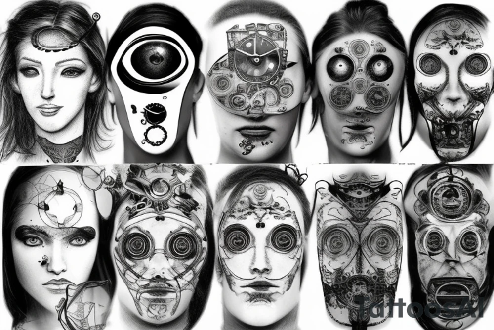 Clockwork Prosthetic eyes tattoo idea