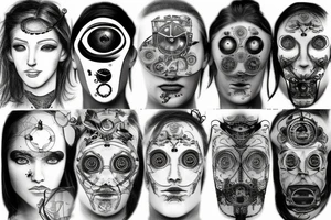 Clockwork Prosthetic eyes tattoo idea