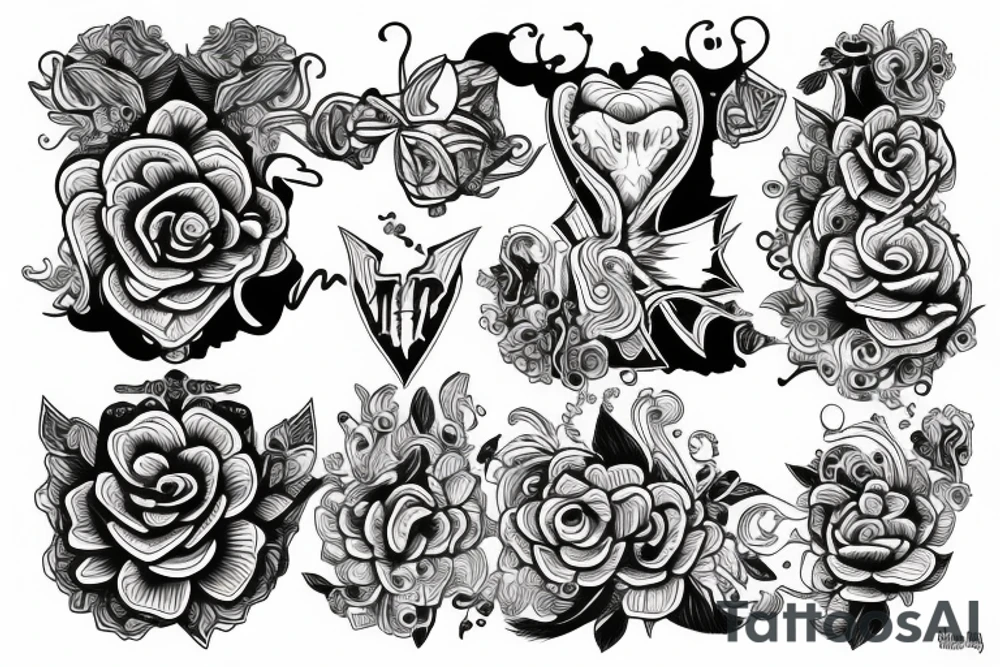 S and M tattoo idea