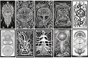 Electric, Taurus, tree of life, time, space, moon tattoo idea