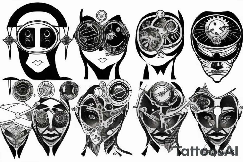 Clockwork Prosthetic eyes tattoo idea