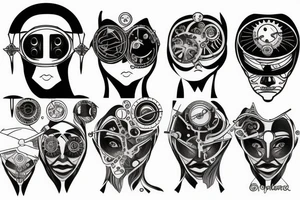 Clockwork Prosthetic eyes tattoo idea