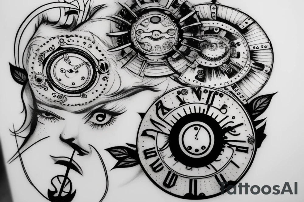 Clockwork Prosthetic eyes tattoo idea