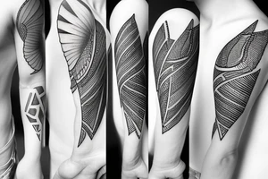 A small wing with the inscription tattoo idea