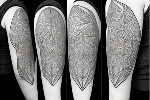 A small wing with the inscription tattoo idea
