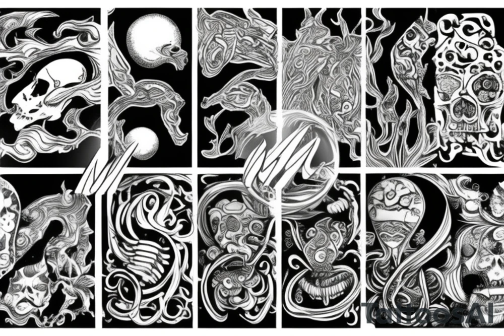 S and M tattoo idea