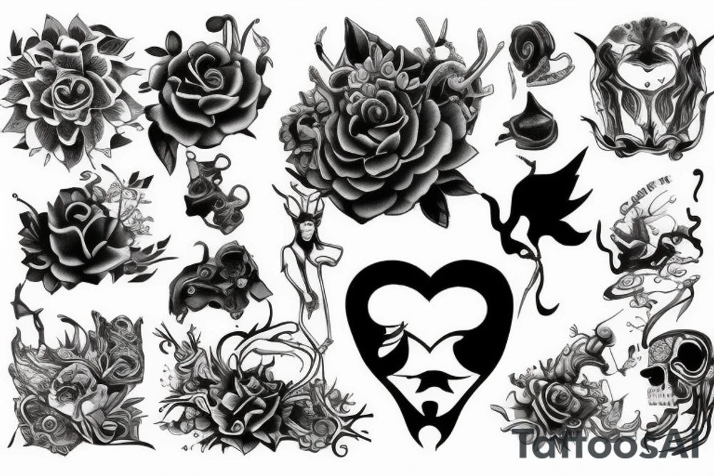 S and M tattoo idea