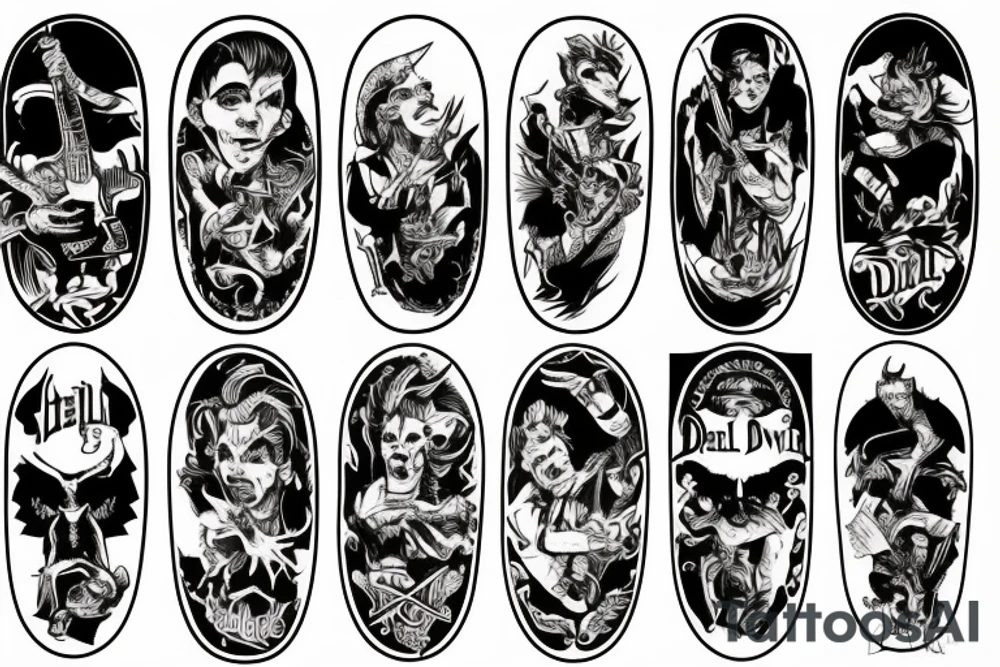 Devil guitar skateboard tattoo idea