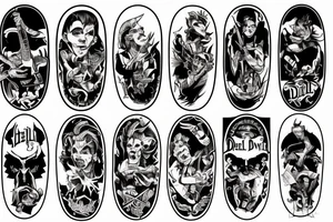 Devil guitar skateboard tattoo idea