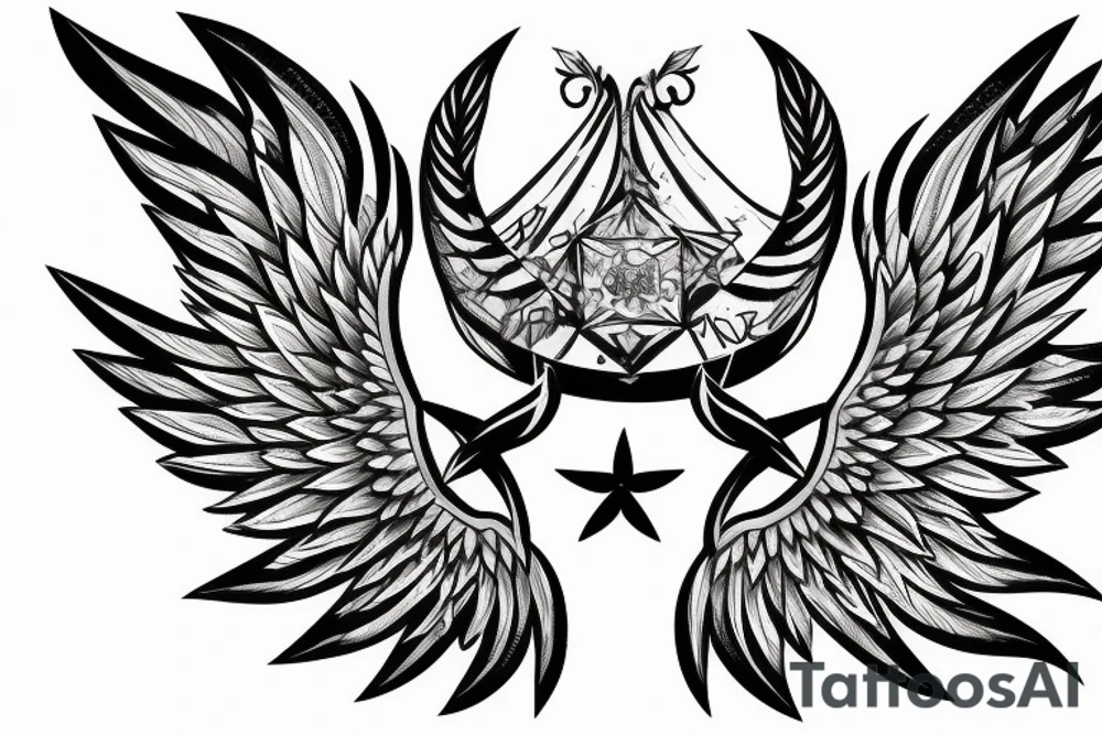 A diamond with wings tattoo idea