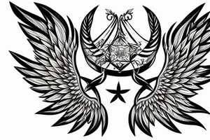 A diamond with wings tattoo idea
