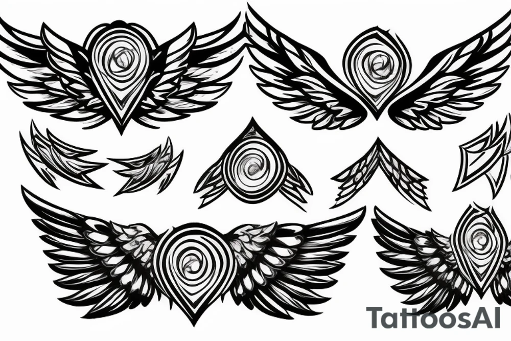 A diamond with wings tattoo idea