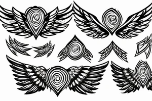 A diamond with wings tattoo idea