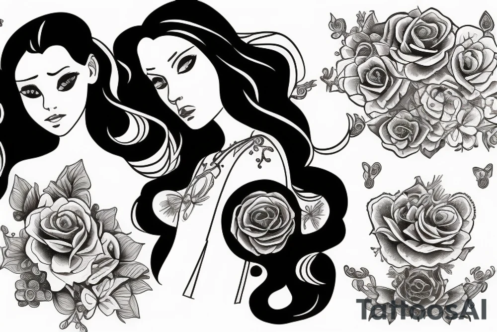 a combination of my wife`s and doughter`s names : Romina + Elina tattoo idea