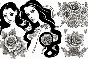 a combination of my wife`s and doughter`s names : Romina + Elina tattoo idea