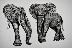 Eagle elephant tattoo idea