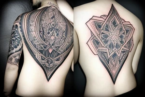 A tatoo with mix of my name as Omid and my wife as Nasim tattoo idea