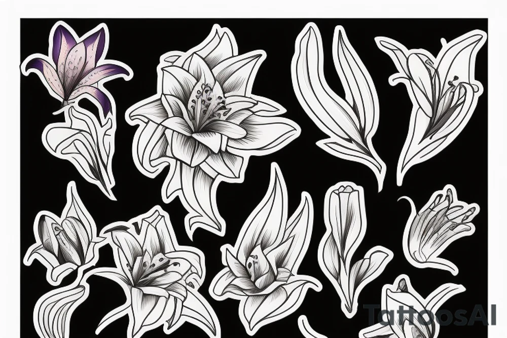 lily flower tattoo idea