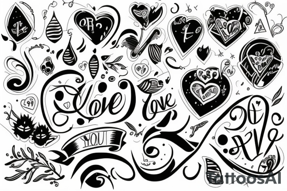 love you tattoo idea