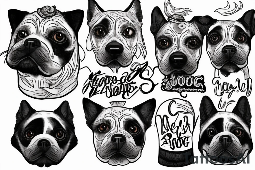 race sammoid dog with white hair tattoo idea