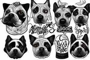 race sammoid dog with white hair tattoo idea