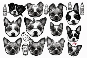 race sammoid dog with white hair tattoo idea
