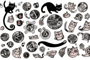 a cat in spaceship tattoo idea