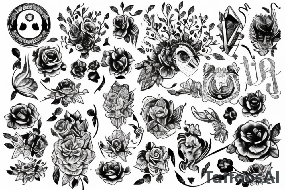 Крест и кастет tattoo idea