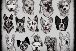 race sammoid dog with white hair tattoo idea