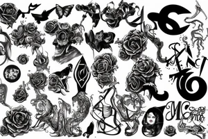 combination S and M tattoo idea
