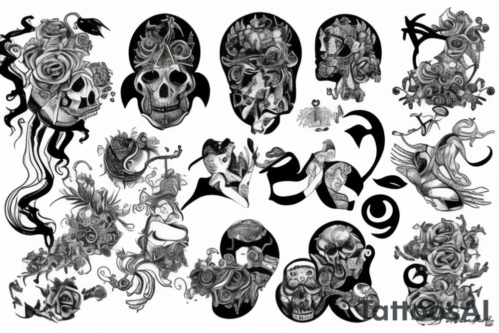combination S and M tattoo idea