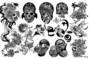 combination S and M tattoo idea