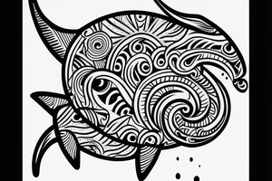 Funky narwhal for wrist tattoo idea