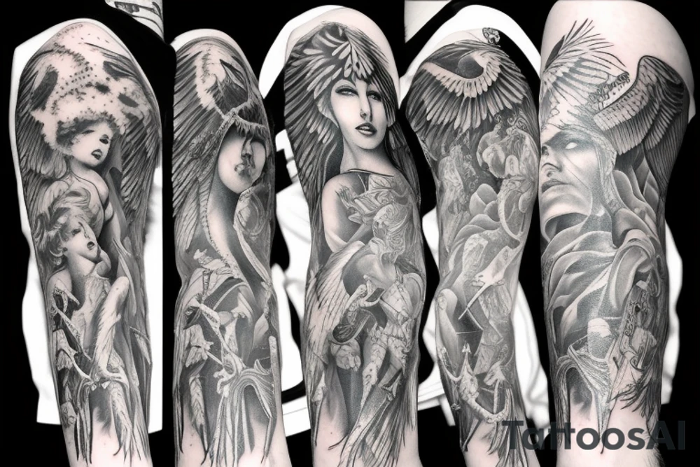 a fallen angel tattoo idea