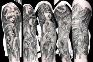 a fallen angel tattoo idea
