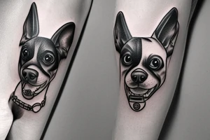 race sammoid dog tattoo idea