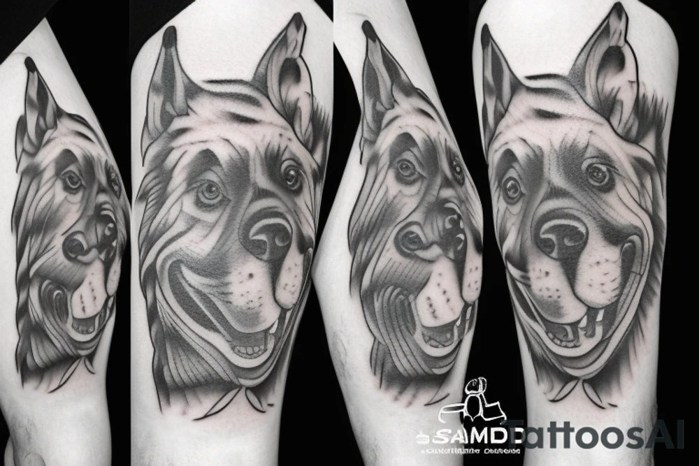 race sammoid dog tattoo idea