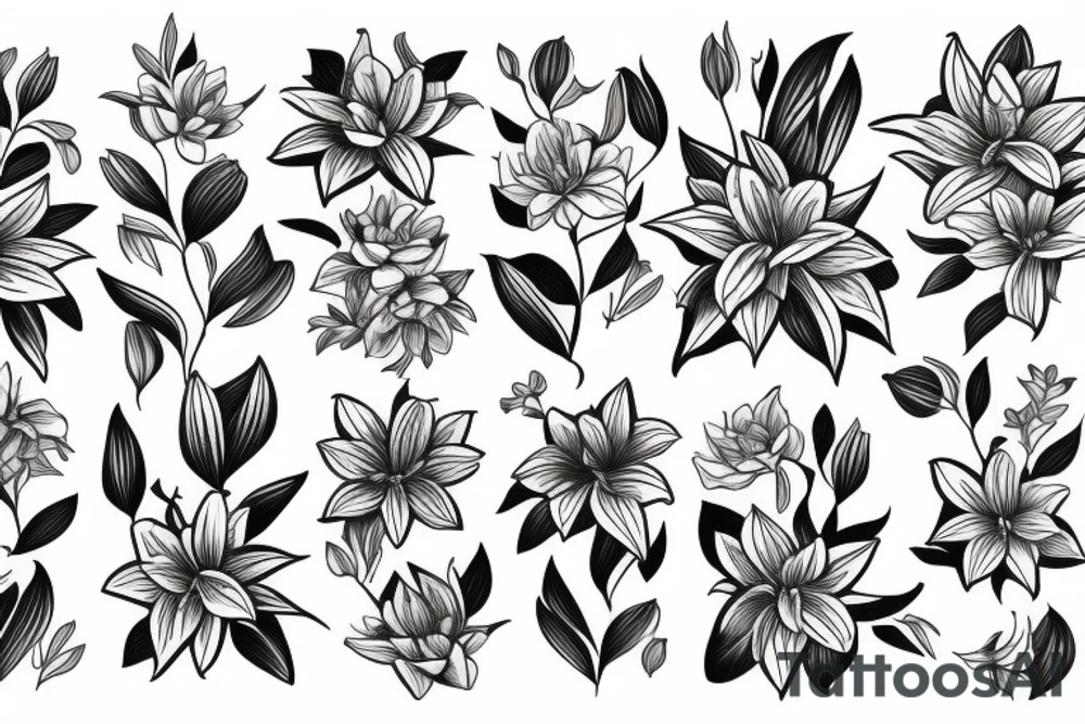 lily flower tattoo idea