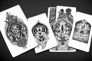 Karma and Death Tarot in Hand tattoo idea