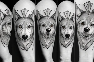 race samoyed dog tattoo idea