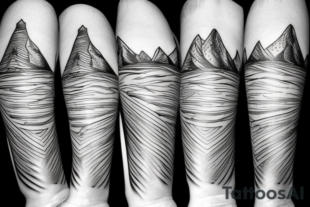 Ski, mountain tattoo idea