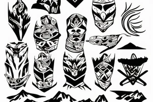 Ski, mountain tattoo idea
